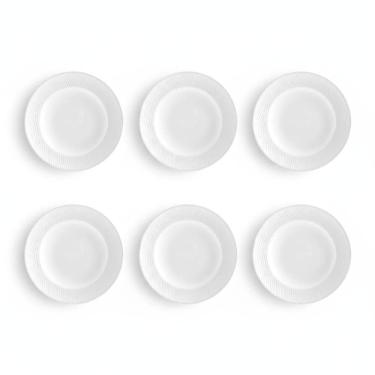 Imagem de Kit 06 Prato Fundo Sopa Linha Relevo Dunas Germer Porcelanas