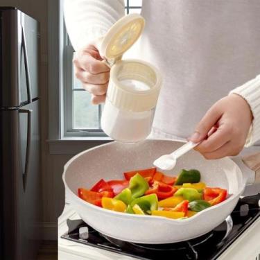 Imagem de Porta Temperos Condimentos Potes Colher Dosadora Grãos Vasilhas Organi