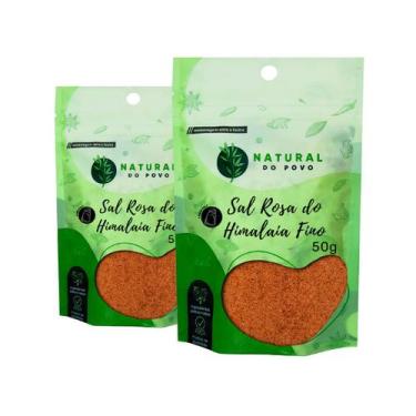Imagem de Sal Rosa Himalaia Fino Qualidade Superior Premium Kit 2 Pouch 100g - N