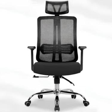 Imagem de Cadeira Para Escritório Presidente Giratória Ergonômica ANM312 P