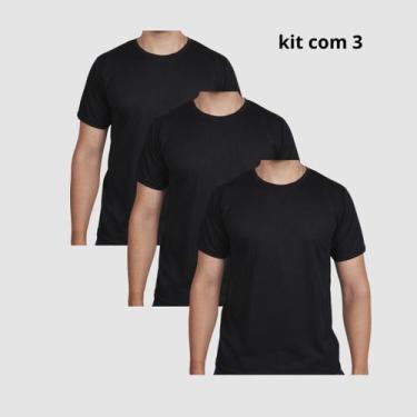 Imagem de Kit 3 Camisetas Unisex Dry Fit Corrida Leve - Elisa Lucas, Preto, P