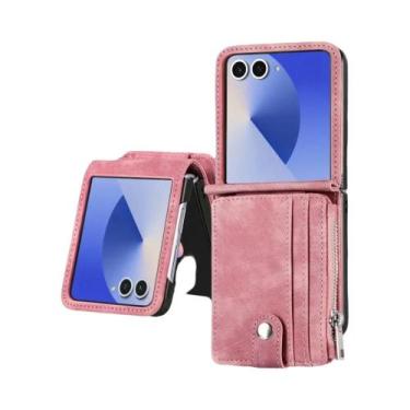 Imagem de Capa De Couro Destacável Para Samsung Galaxy Z Flip 7 6 5 4 3 Com Port