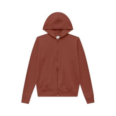 Imagem de Jaqueta Moletom Feminina Tradicional Malwee Ref. 54826, Marrom escuro,