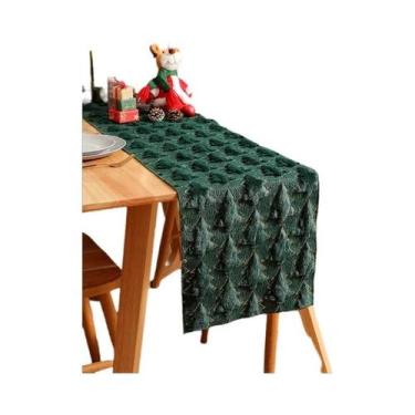 Imagem de Caminho De Mesa De Natal Vermelho Em Pelúcia De Pelo Sintético, Macio,