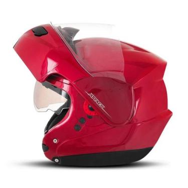 Imagem de Capacete Robocop Escamoteável Attack Solid Viseira Interna Moto Articu