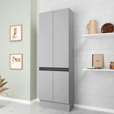 Imagem de Paneleiro 4 Portas 70cm Nara CabeCasa MadeiraOriginals Cinza Claro
