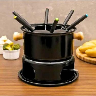 Imagem de Kit 2 Conjuntos Para Fondue 11 Peças Inox Queijo Chocolate Carne Com 1