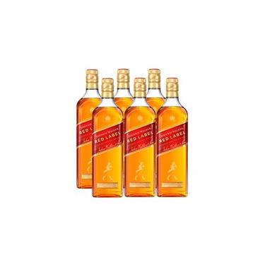 Imagem de COMBO WHISKY JOHNNIE WALKER Red Label 1L - 6 unidades