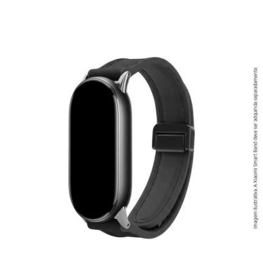 Imagem de Bracelete De Couro C/ Fecho Magnético P/ Xiaomi Band 8/9/10