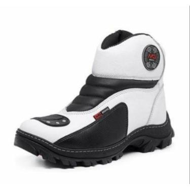 Imagem de Bota Masculina Motociclista Shadow MG Brasil em Couro Legítimo, 41, Br