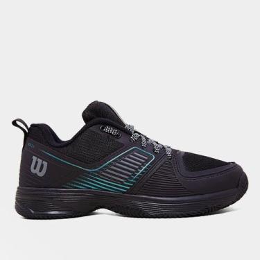 Imagem de Tênis Wilson Ace 3.0 Saibro Masculino, Preto, Verde, 38