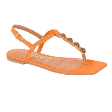 Imagem de Sandalia vizzano rasteirinha ref 6513.112.7286 feminino, 35, Laranja