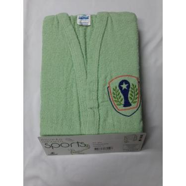 Imagem de Roupao Infantil Felpudo 4 a 6 anos Cor: Verde - Lufamar
