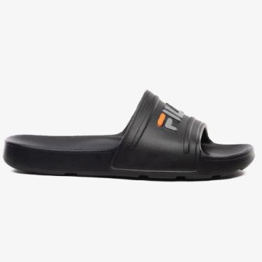 Imagem de Chinelo Masculino Sleek Slide Preto Cinza Laranja Fila F01SD00010-7229