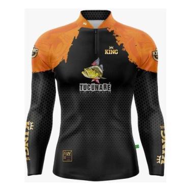 Imagem de Camisa Pesca Camiseta Manga Longa Proteção UV 50 King Brasil, Kff600, 