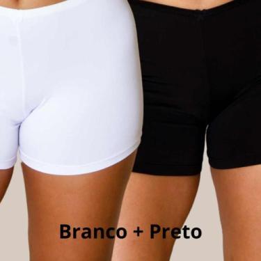 Imagem de Kit 2 Shorts Segunda Pele Anágua curto Feminino - SOLUTEX, G, Branco, 