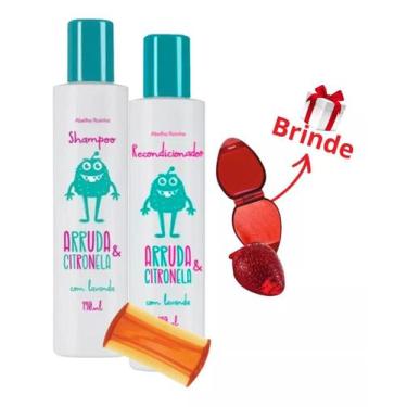Imagem de Shampoo e Recondicionador Arruda e Citronela Contra Piolhos + Brilho L
