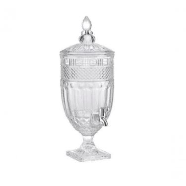 Imagem de Suqueira Imperial 4,9L Vidro e Aço Inox com Bico Tampa Segura para Festas e Dia a Dia Hauskraft