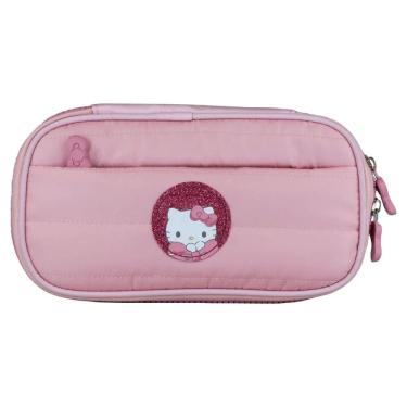 Imagem de Estojo Box Puffer Hello Kitty – Organização com Toque Macio e Brilho Fashion!