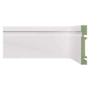 Imagem de Rodapé MDF Frisado 10CMX2,40m 1002 Moldufama Kit 48m