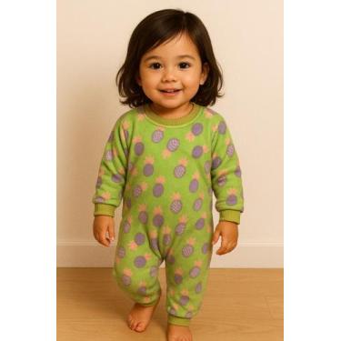 Imagem de Pijama Microfibra Fleece Meninas - Loja Conforto Kids, Verde, 3