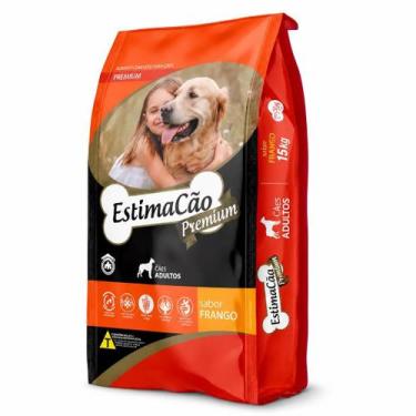 Imagem de Ração Estimação Premium Frango 15kg para Cães Adultos Alimento Complet
