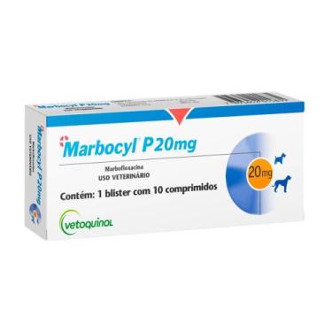 Imagem de Antibiótico Marbocyl P 20mg para Cães e Gatos com 10 Comprimidos - Vet