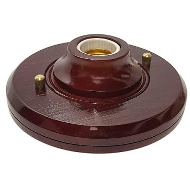 Imagem de Belize Plafonier de Madeira - Teto - Redondo - Bordô - 4,5 cm x 16 cm