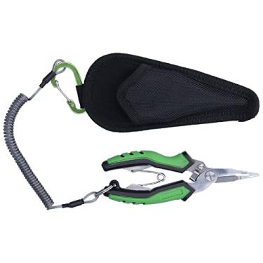 Imagem de 01 02 015 Removedor de anzol de cortadores de linha trançada, alicate de pesca flexível antiderrapante antiferrugem com corda manual para pesca