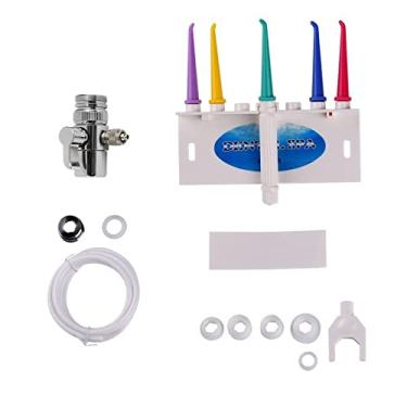 Imagem de Kit de instalação de torneira portátil, irrigador dental, escalador de dentes, enxaguador de resíduos de alimentos, irrigador interdental de detritos, kit de cuidados com a saúde dos dentes