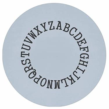 Imagem de Tapete Alfabeto Redondo Ø100cm Azul - Antiderrapante