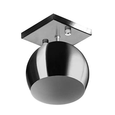 Imagem de Lustre Plafon Bola 15 cm Quadrada Escovado