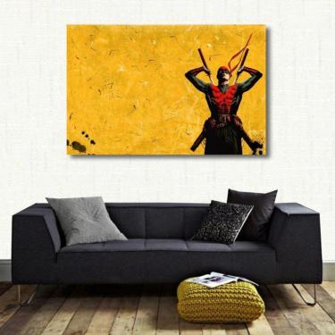 Imagem de Quadro Batman e Coringa decorativo Tela em Tecido 1