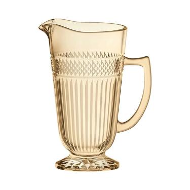 Imagem de Jarra de Vidro com Pé L Hermitage Palace Ambar Luster Amarela 1,2l