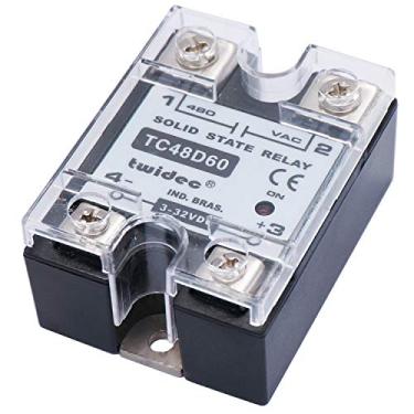 Imagem de Twidec Relé de estado sólido SSR monofásico de saída 60A 3-32V CC para 24-480V AC SSR-60DA