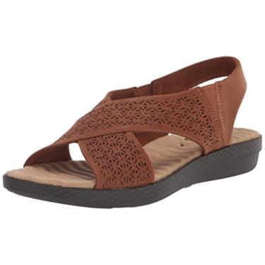 Imagem de Easy Street Sandália feminina Claudia Wedge, Bronzeado, 9.5 Narrow