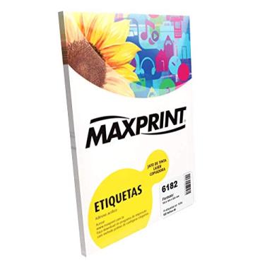 Imagem de Etiqueta para Impressora a Laser com 100 Folhas 33,9x101,6 492185 - Maxprint
