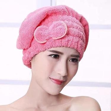 Imagem de Touca Toalha De Secar Cabelo Microfibra Anti Frizz Pós Banho TOUCA DE CABELO