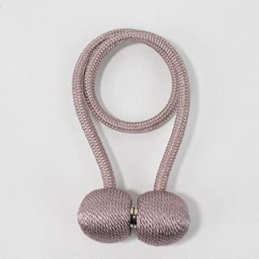Imagem de Fivela de cortina de bola de pérola magnética fivela de renda traseira fivela de fivela gancho de barra gancho acessórios de decoração para casa, roxo claro, 1 peça