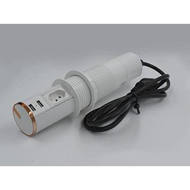 Imagem de Torre de Tomada Embutir Automática 10a + 2usb Branco com Cobreado