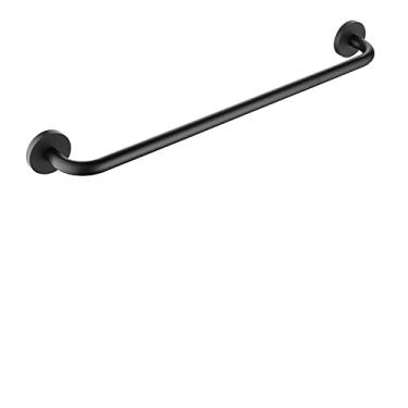 Imagem de Barra de toalha simples de aço inoxidável Suporte de toalheiro quadrado Toalha de cozinha Fome Prateleira de chuveiro Acessórios de banheiro Prata preta, Barra de toalha A1B