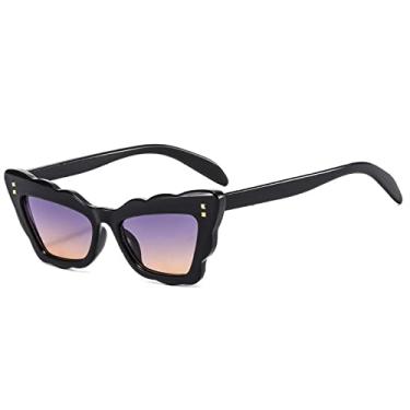 Imagem de Moda Cat Eye Óculos de Sol Feminino Homens Lente Gradientes Vintage Produtos de Tendência Óculos Festa Casual Estilo Praia UV400,C6,Tamanho único