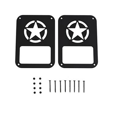 Imagem de V8 GOD JK Star Capa de luz traseira protetor de lâmpada traseira protetor de gaiola para Jeep JK Wrangler & Unlimited 2007-2018 - Par