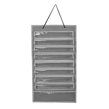 Imagem de UGPLM Suporte de exibição de cinto organizador à prova de poeira suporte de feltro pendurado na parede crianças adultos para oito cintos 5 medalhas, cinza