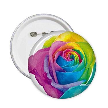 Imagem de Broche LGBT de flor lésbica arco-íris gay broche crachá botão decoração acessório 5 peças