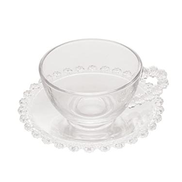 Imagem de Wolff CJ 4 XÍCARAS CHÁ CRISTAL C/PIRES DAISY 170ml TRANSPARENTE