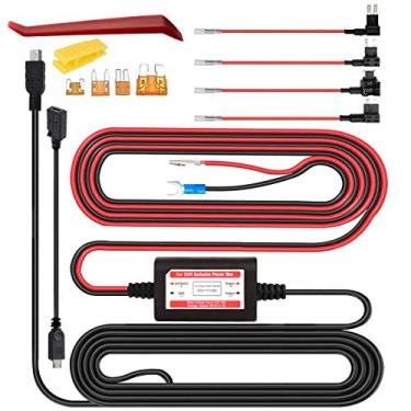 Imagem de Gebildet Kit de fio rígido de câmera veicular Mini/Micro USB para painel, cabo de alimentação de carregador de câmera veicular de 12 V a 5 V, ATO/ATC (ACS)/ACN Mini/ACZ Micro2, proteção de drenagem de bateria real de 11,6 V