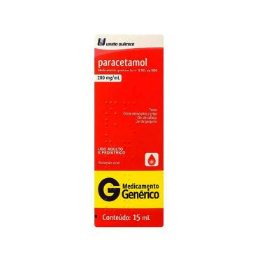 Imagem de Paracetamol 200mg/ml Solução Oral 15ml União Química Genérico 15ml