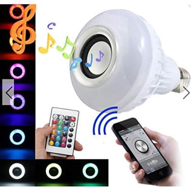 Imagem de Lampada Musical Bluetooth Rgbw C/Controle De Led Caixa De Som E27
