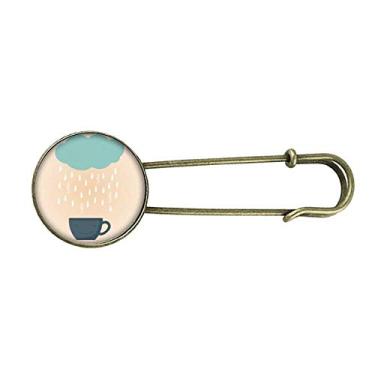 Imagem de Brinco de metal retrô Rain Cloud Cup Smile Face Weather